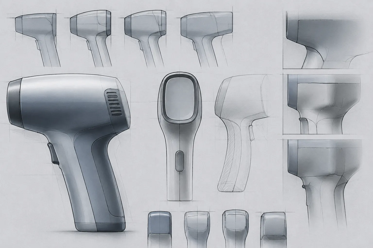 Product contour details showing massing, taper, feature position, and edge transitions